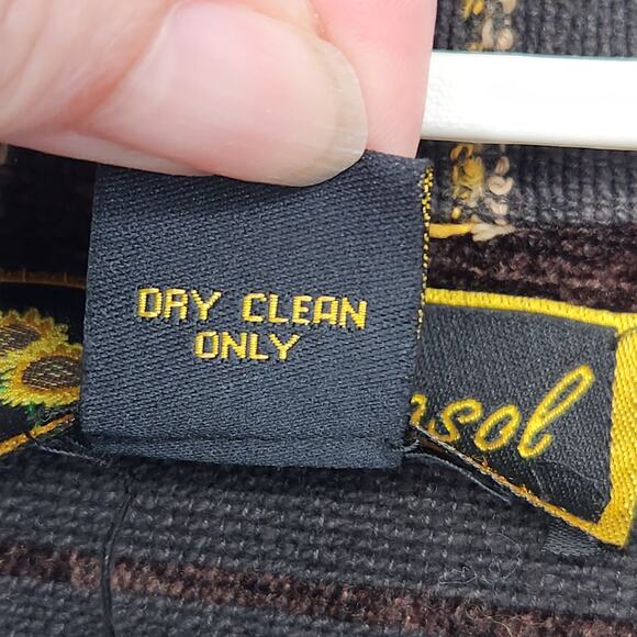 Mirosol Black Multicolor Fringe Cotton Lagenlook Button Down Jacket Women L - Picture 3 of 8